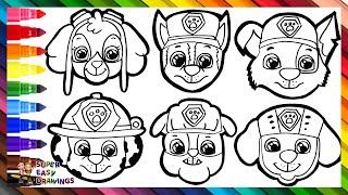 Draw and Color The Characters from Paw Patrol ️ Drawings for Kids