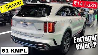 KIA New 7 Seater Hybrid SUV Launched | 51KMPL Mileage | ₹14Lakh | Better Than Toyota Fortuner ~ 2024