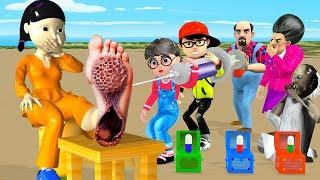 Scary Teacher 3D vs Squid Game Become Doctor Game cure Patients and 5 Time Challenge