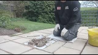 paving slabs Patio flags jointing and Pointing for Beginners  this way allows movement  Part 1