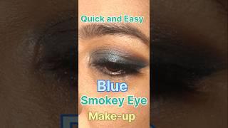 Quick and easy Blue Smokey Eye Make up tutorial  #shorts #smokeyeye #makeuptutorial #partymakeup