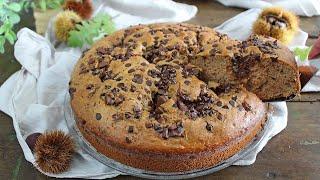 Torta con farina di castagne e  gocce di cioccolatoLa TORTA CASTAGNACCIA- La cucina di Rita