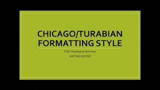 Chicago Turabian Tutorial