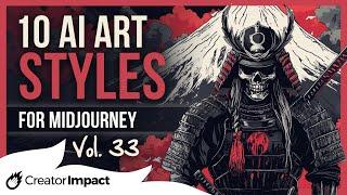 10 Midjourney Prompts Styles & Tips: Vol 33