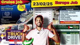 Job in Cruise ️ FREE REQUIREMENT JOB || JOB IN EUROPE 