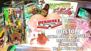 ELVIRA & The PARTY (BOOBS!) MONSTERS (CUSTOM) Pinball Machine - GRC Restoration! Rules! Gameplay!