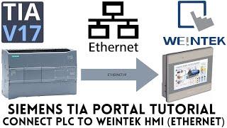 Weintek HMI to Siemens s7-1200 PLC connection via ethernet