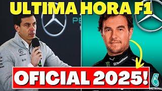 BOMBAZO: SERGIO PÉREZ NUEVO CONTRATO con MERCEDES en 2025 para SUSTITUIR a HAMILTON! | F1 Noticias