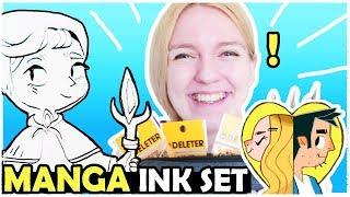 TRYING A JAPANESE MANGA SET - Deleter Ink and Dip Pen Haul!