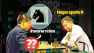 INSANE MISS!! Ian Nepomniachtchi vs Wesley So | FIDE World Blitz 2024, Semi Finals Game 3