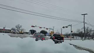 DRIVING IN THE SNOW AS WE GO SHOPPING TO MY FAVORITE STORE IN THE USA