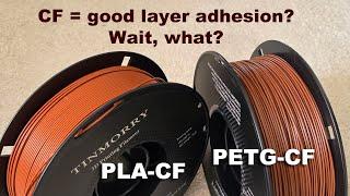 Tinmorry PLA-CF vs PETG-CF, carbon fiber filaments with a great layer adhesion!