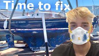 MY BOAT WASHED ASHORE | RESTORING MY BOAT IN 24 HOURS