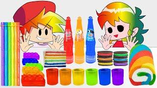 Rainbow Food Friday Night Funkin l Animation Mukbang