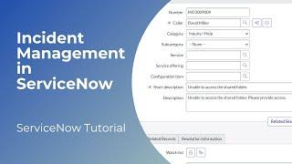 Incident Management in ServiceNow