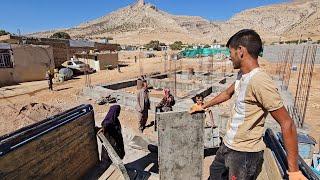 Grandfather's effort to free Saadat from prison and build a house by Afshin and family