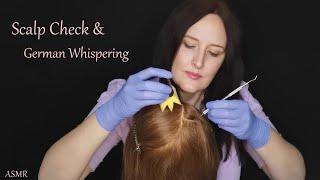 ASMR Brain Melting Medical Scalp Check (German Whispering)