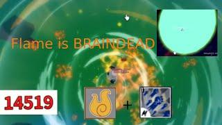 FLAME is BRAINDED OP!!!  (Blox fruits)