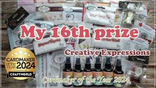 My 16th Prize / Cardmaker of the Year 2024/ Creative Expressions / Handzy Craft 