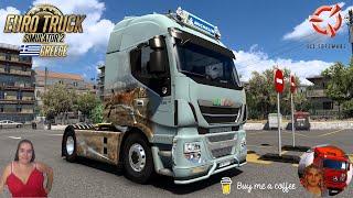 Euro Truck Simulator 2(1.53) Iveco Hi Way Custom by Peppe75 [1.53] Delivery to Greece + DLC's & Mods