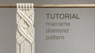 TUTORIAL | macrame diamond pattern | 마크라메 다이아몬드 패턴