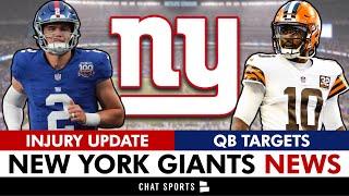  MAJOR Drew Lock Injury Update + Giants Free Agent QB Targets | New York Giants News