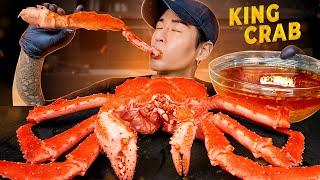 ASMR MUKBANG KING CRAB + SEAFOOD BOIL SAUCE | COOKING & EATING SOUNDS | Zach Choi ASMR