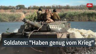 Soldaten: "Haben genug vom Krieg" - Reporterin fährt auf Leopard-Panzer durch Ukraine-Fluss | ntv