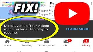 How to FIX YouTube MINIPLAYER Turns off for my YouTube Video | YouTube MiniPlayer Update