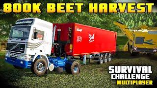 $800,000 WORTH OF KIT BEET HARVEST  | Survival Challenge CO-OP | FS22 - Episode 87