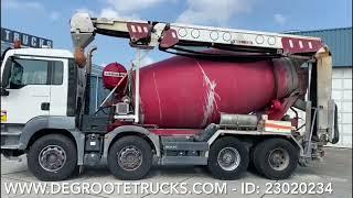 Degroote Trucks: MAN TGS 32.400 - 8x4 concrete mixer truck for sale