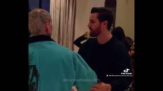 Scott Disick meets Travis Barker for the first time at Kris’ Birthday party. Khloe is not ok