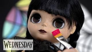 Re-PAINTING a $300 DOLL into WEDNESDAY!! *Jenna Ortega ver*