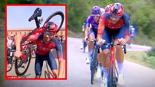 Filippo Ganna Steals a Bike before the Breakaway | Vuelta a Espana 2023 Stage 11