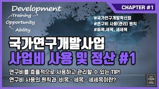 국가연구개발사업 사업비 사용 및 정산 #1  R&D혁신법과 연구비 사용 원칙의 중요성, 비목-항목-사용용도에 대한 이해