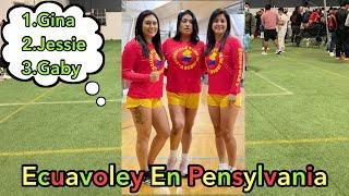 EXTRAORDINARIO PARTIDO DE ECUAVOLEY EN PENSYLVANIA{Gina-Jessie-Gaby Vivas} VS El Trio de Mono