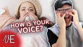 How to HEAL YOUR VOICE after a cold | Swollen Vocal Cord Test | #DrDan 