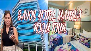 ROOM TOUR AT SAVOY HOTEL MANILA @mhitamacabidangvlog  #roomtour