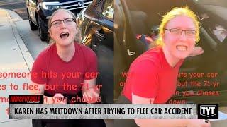 WATCH: Karen Has Oscar-Worthy Meltdown After Trying To Flee Car Accident