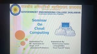 PPT on Cloud computing