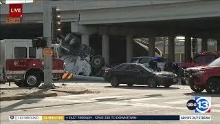 1 killed in 3-vehicle crash involving cement truck along Beltway at Bammel N Houston, officials say