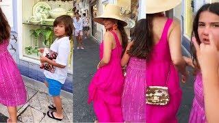 Thalía and family enjoys the streets of Capri, Italy | 07 08 2019