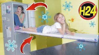 24H SUSPENDUES SUR UNE PLANCHE DANS LE FRIGO !! - STUDIO BUBBLE TEA