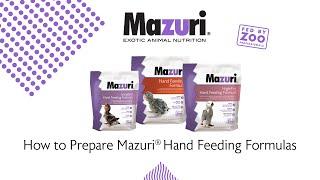 Mazuri Hand Feeding Product Mixing Instructions