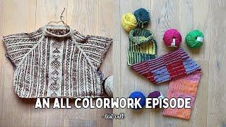 An All Colorwork Episode - Test Call, Modern Mudcloth & Chianti Cardi's