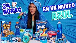 VIVIENDO en un MUNDO AZUL por 24 HORAS | SOY Stitch!!! |  Ani Cat