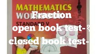 5th class maths workbook chapter 5 fraction, open book test-1, close  test-1#5th@Sdeducation-shri