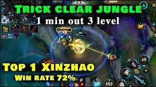 Top 1 Xinzhao Wildrift | Trick clear jungle - at 1 minute more than 3 levels | Top rank sever China