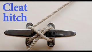 Cleat hitch- belaying to a cleat