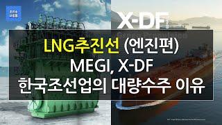 LNG추진선으로 한국조선업은 대량수주할수있다. MEGI, X-DF